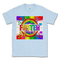 Dusty Blue Foster Love LGBTQ+ Tumbler Classic Tee - BundleAndBundleShop
