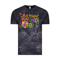 Cloud Black Happy Mardi Gras With Gnome Vintage Tee - BundleAndBundleShop