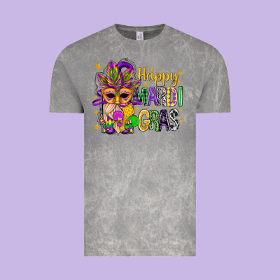 Happy Mardi Gras With Gnome Vintage Tee Designed By Bundleandbundleshop