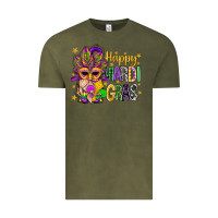 Vintage Olive Happy Mardi Gras With Gnome Vintage Tee - BundleAndBundleShop