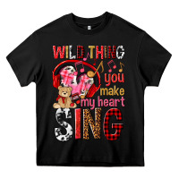 Black wild thing you make my heart sing Heavy Core Tee - NancyCooperArtShop