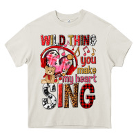 Cream wild thing you make my heart sing Heavy Core Tee - NancyCooperArtShop