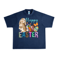 Navy Happy Easter Bunny Urban Heavy Tee - BundleAndBundleShop