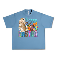 Pebble Blue Happy Easter Bunny Urban Heavy Tee - BundleAndBundleShop