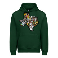 Forest Green Happy Easter Texas Urban Hoodie - CowhideDigitalArt