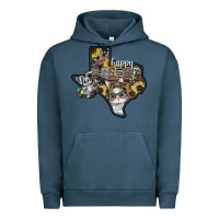 Pigment Midnight Navy Happy Easter Texas Urban Hoodie - CowhideDigitalArt