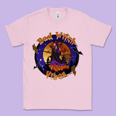 Bad Witch Vibes Classic Tee Designed By Sublimationcraftshop