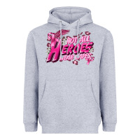 Heather Grey Not all heroes wear capes Cancer Awareness Heavyweight Hoodie - FaDigitalArtStudio