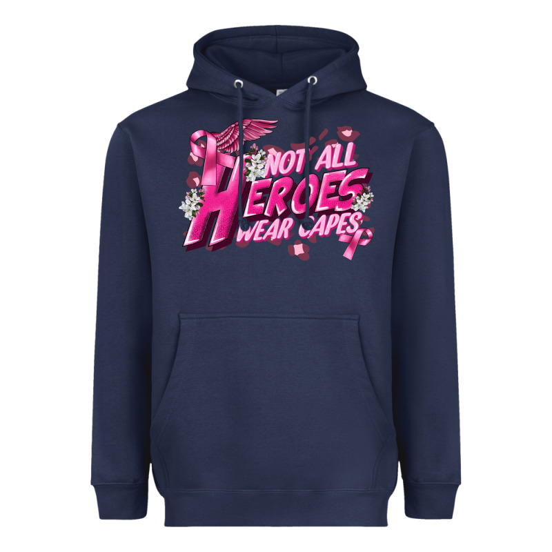 Not All Heroes Wear Capes Cancer Awareness Heavyweight Hoodie by FaDigitalArtStudio | Teevron