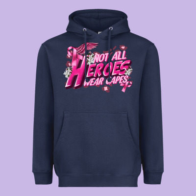 Not All Heroes Wear Capes Cancer Awareness Heavyweight Hoodie Designed By Fadigitalartstudio