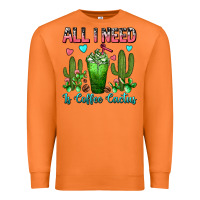 Carrot All I Need Is Coffee Cactus Frappe Premium Sweatshirt - FaDigitalArtStudio