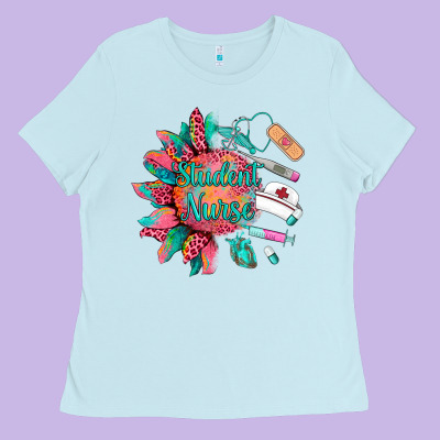 Western Student Nurse Medical Instruments Ladies Tee Designed By Barkaloodesign