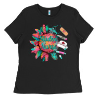 Black western student nurse medical instruments Ladies Tee - BarkalooDesign