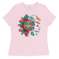 Bubblegum Pink western student nurse medical instruments Ladies Tee - BarkalooDesign