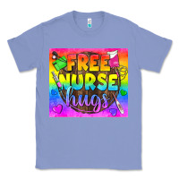 Colony Blue Free Nurse Hugs LGBTQ+ Tumbler Classic Tee - BundleAndBundleShop