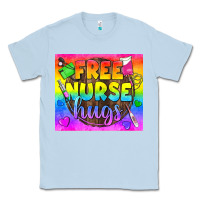 Dusty Blue Free Nurse Hugs LGBTQ+ Tumbler Classic Tee - BundleAndBundleShop