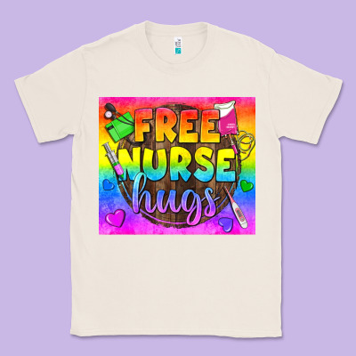 Free Nurse Hugs Lgbtq+ Tumbler Classic Tee Designed By Bundleandbundleshop