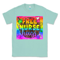 Seafoam Free Nurse Hugs LGBTQ+ Tumbler Classic Tee - BundleAndBundleShop