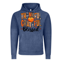 Vintage Denim Thankful Grateful Blessed Vintage Hoodie - MaliasSmallBusiness