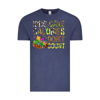 Vintage Denim King Cake Calories Don't Count Mardi Gras Vintage Tee - BundleAndBundleShop