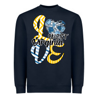 Navy Love West Virginia Heavyweight Sweatshirt - Bettercallsaul