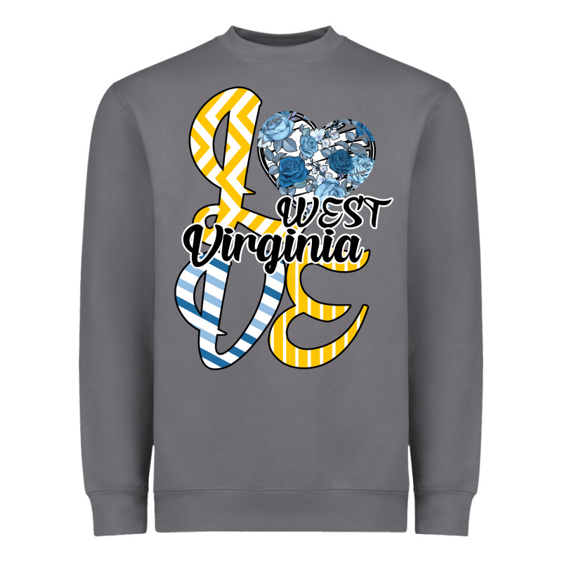 Love West Virginia Heavyweight Sweatshirt by Bettercallsaul | Teevron