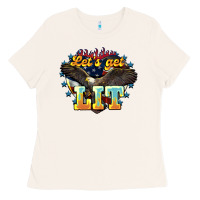 Bone lets get lit america eagle Ladies Tee - NancyCooperArtShop