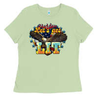 Matcha lets get lit america eagle Ladies Tee - NancyCooperArtShop