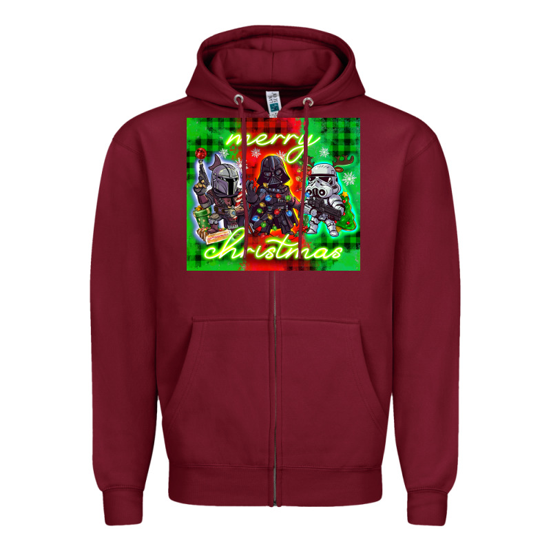 Merry Christmas Gnomies Zipper Hoodie by CowGirlArtShop | Teevron