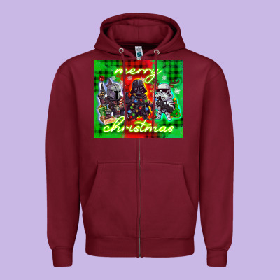 Merry Christmas Gnomies Zipper Hoodie Designed By Cowgirlartshop