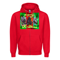 Red merry christmas gnomies Zipper Hoodie - CowGirlArtShop