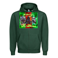 Sports Green merry christmas gnomies Zipper Hoodie - CowGirlArtShop