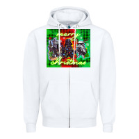 White merry christmas gnomies Zipper Hoodie - CowGirlArtShop