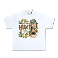 White The Hunt Is On Urban Heavy Tee - BundleAndBundleShop
