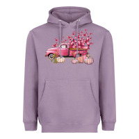 Lavender Breast Cancer truck Heavyweight Hoodie - FaDigitalArtStudio