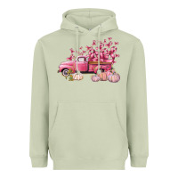 Matcha Breast Cancer truck Heavyweight Hoodie - FaDigitalArtStudio