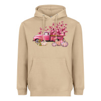 Mushroom Breast Cancer truck Heavyweight Hoodie - FaDigitalArtStudio