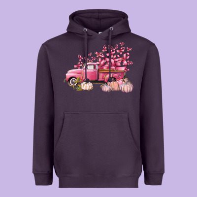 Breast Cancer Truck Heavyweight Hoodie Designed By Fadigitalartstudio
