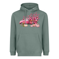 Sage Breast Cancer truck Heavyweight Hoodie - FaDigitalArtStudio