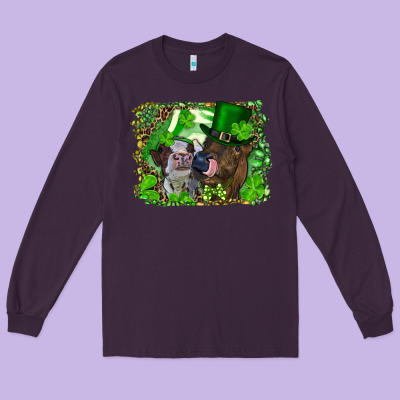 St. Patrick's Day Heifers Long Sleeve Tee Designed By Ranaportraitstore