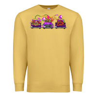 Antique Gold Mardi Gras Farm Trucks Premium Sweatshirt - FaDigitalArtStudio