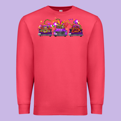 Mardi Gras Farm Trucks Premium Sweatshirt Designed By Fadigitalartstudio