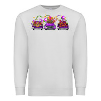 Dove Grey Mardi Gras Farm Trucks Premium Sweatshirt - FaDigitalArtStudio
