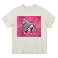 Cream unicorn Heavy Core Tee - LillyAllenDesigns