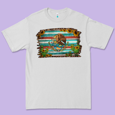 Cactus Turquoise Serape Leopard Mexican Flag Premium Tee Designed By Jasminsmagicworld