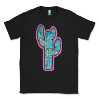 Black Western Turquoise Cactus Classic Tee - RanaPortraitStore