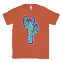 Copper Western Turquoise Cactus Classic Tee - RanaPortraitStore