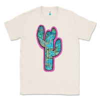 Natural Western Turquoise Cactus Classic Tee - RanaPortraitStore