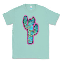 Seafoam Western Turquoise Cactus Classic Tee - RanaPortraitStore