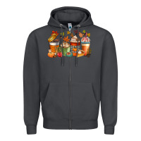 Smoke fall coffee cups Zipper Hoodie - CowGirlArtShop